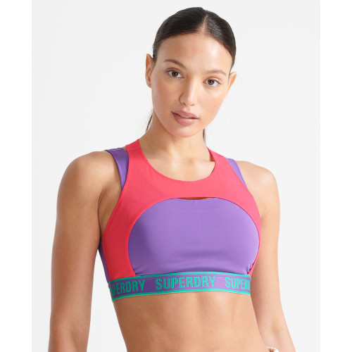 Superdry Γυναικείο μπουστάκι Train Two-Layer Mid Impact Bra